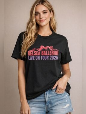 Kelsea Ballerini 2025 Tour Tee Graphic Concert Shirt Black Size L